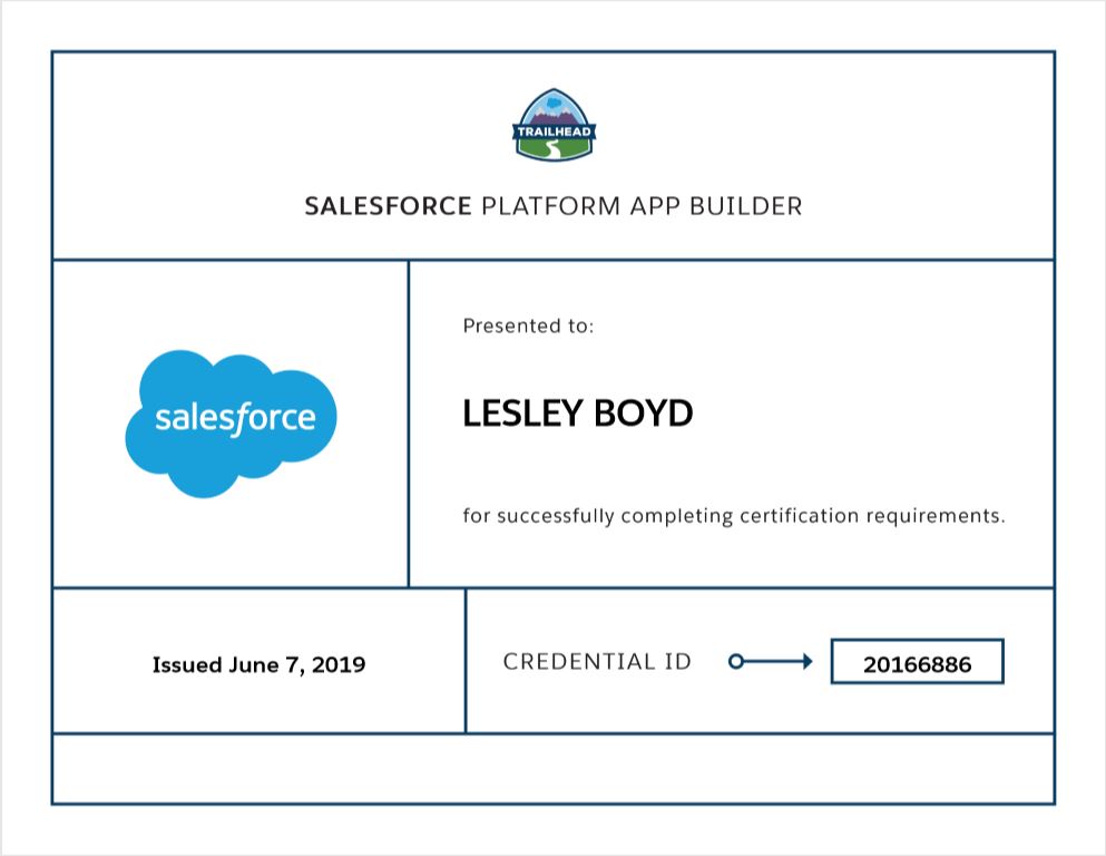 Salesforce App Builder Certification
